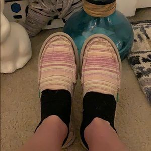 Sanuk slip ons